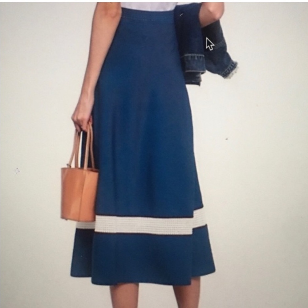 Sandro Paris size 2 blue knit skirt